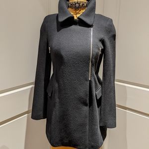 Zara Woman wool blend zippered jacket.